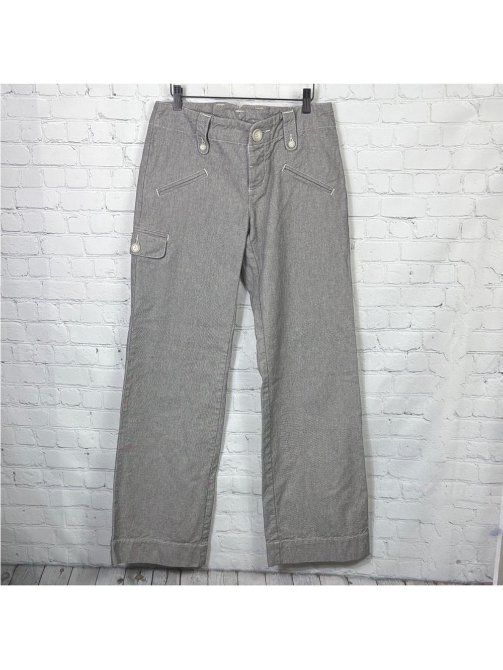 James Perse Twill Wide Leg Cargo Pants